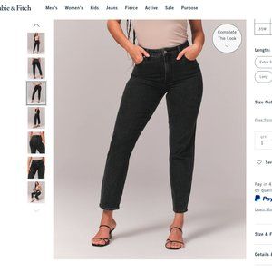 Abercrombie & Fitch Curve Love High Rise Mom Jean size 28/6L